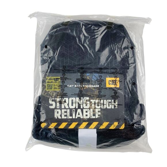 New CAT Caterpillar Rodney Mini Shoulder Bag Black Nylon Pockets - Picture 2 of 5